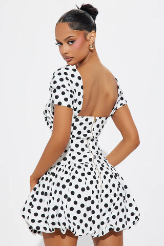 Lola Polka Dot Micro Mini Bubble Dress