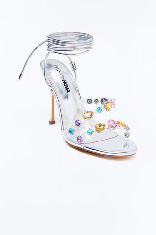 Never Enough Rhinestone Wrap Up Heels