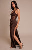 Petite Black Lace & Satin Maxi Dress
