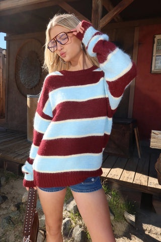 Marlow Striped Knit Sweater