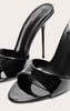 Midnight Gloss Stiletto Mules