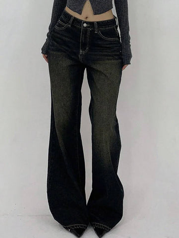 Low Waist Straight Jeans