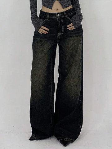 Low Waist Straight Jeans