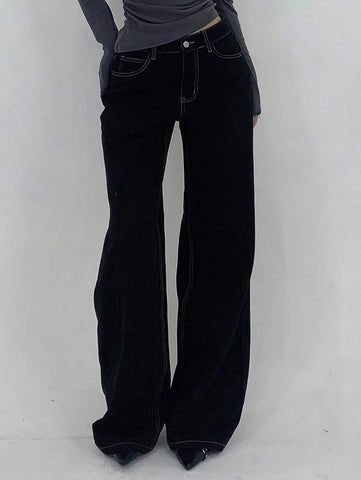 Low Waist Straight Jeans