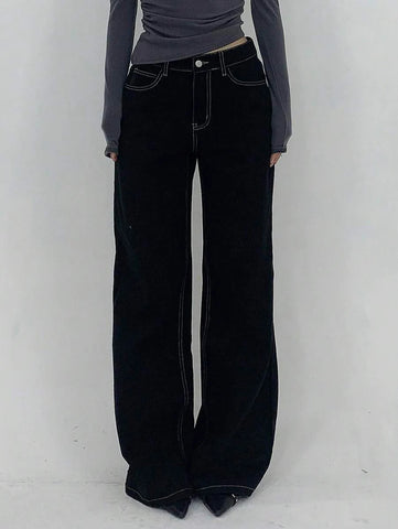 Low Waist Straight Jeans