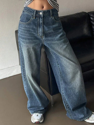 Low Waist Straight Jeans