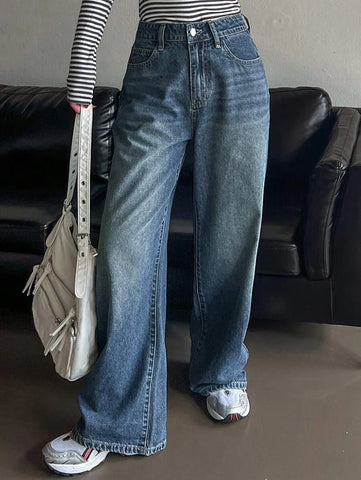 Low Waist Straight Jeans