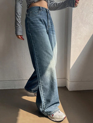 Low Waist Straight Jeans