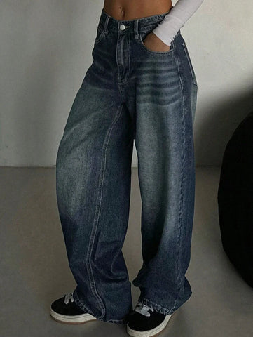 Low Waist Straight Jeans