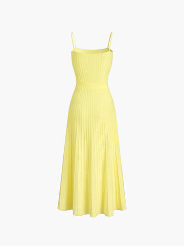 Tube-top High Waist Sling Pleated Dress