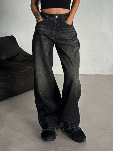 Low Waist Straight Jeans