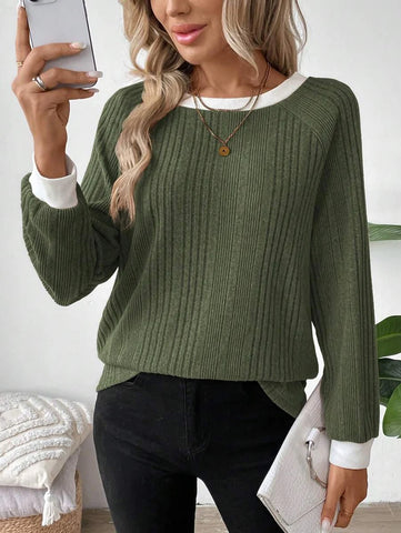 Colorblock Raglan Sweatshirt