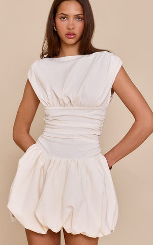Cream Cloud Mini Dress