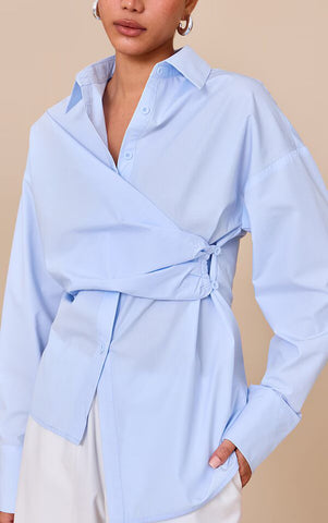 Blush Flow Drape Shirt