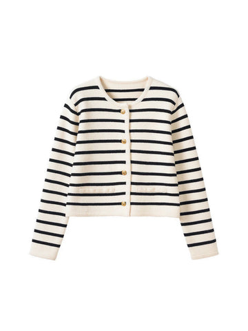 Striped Knitted Cardigan