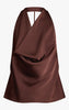 Satin Longline Cowl Neck Top