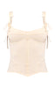 Cream Peachskin Eyelet Detail Corset