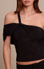 Double Layer Slinky Abstract Sleeve Detail Top