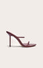 Croc Faux Leather Barely There Point Toe High Heels