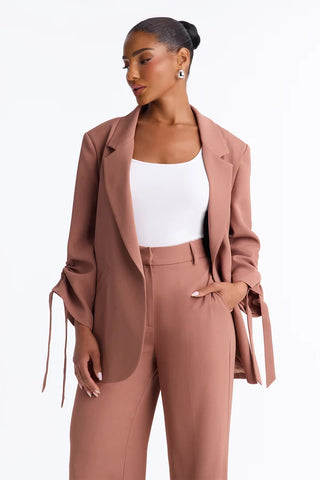 In My Element Ruched Blazer Pant Set