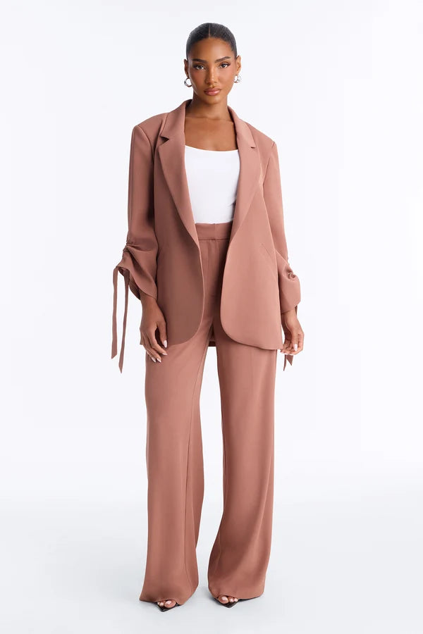 In My Element Ruched Blazer Pant Set