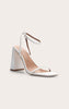 Square Toe High Block Heeled Sandals