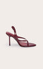 Plum Toe Thong Almond Toe High Heeled Sandals