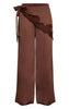 Satin Scarf Wide Leg Trousers