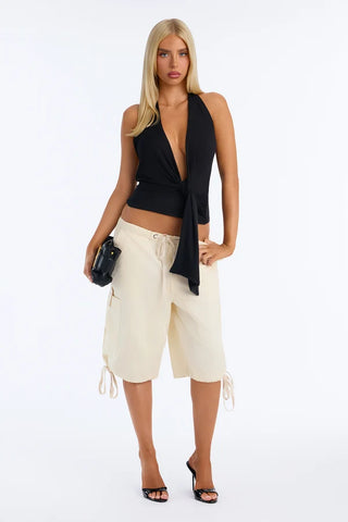 She's Divine Twist Drape Halter Top