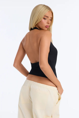 She's Divine Twist Drape Halter Top