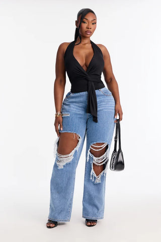She's Divine Twist Drape Halter Top
