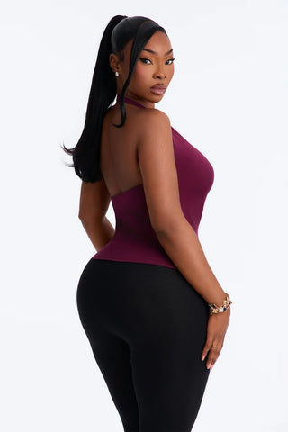 She's Divine Twist Drape Halter Top