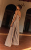 Stone Pleat Detail Bandeau Wide Leg Jumpsuit