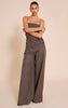 Woven Ruched Wide Leg Jumpsuit
