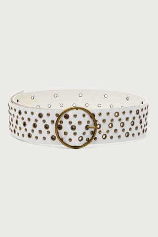 Stud & Grommet Faux Leather Belt