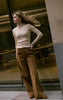 Faux Suede Straight Leg Trousers