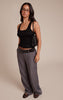 Petite Chocolate Belted Wide leg Trousers
