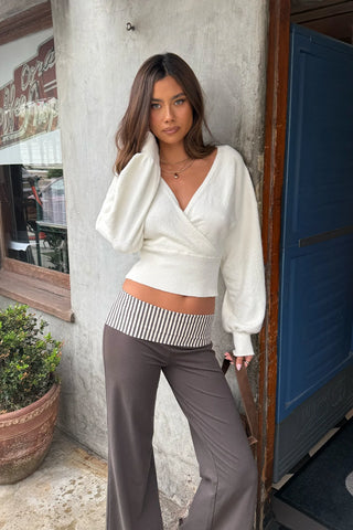 Lillia V Neck Wrap Sweater