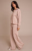 Petite Striped Knitted Trousers