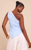 Asymmetric One Shoulder Trim Detail Long Top