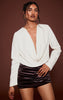 Golden Olive Velvet Ruched Mini Skirt