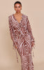 Chiffon Ruffle Tie Front Blouse