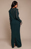 Ruched Chiffon Maxi Skirt