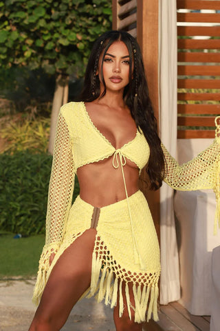 Don't Be Jealous Crochet Skirt Set