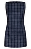 Check Boat Neck Sleeveless Shift Dress