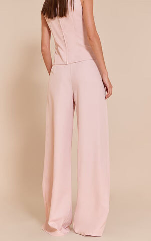 Ivory Structure Wide-Leg Pants