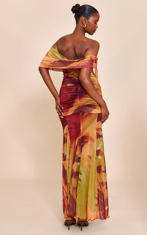 Mocha Mirage Bardot Maxi