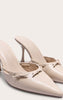 Point Toe Bow Mid Stiletto Court Mules