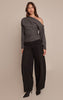 Brushed Woven Ruched Top