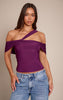 Double Layer Slinky Abstract Sleeve Detail Top